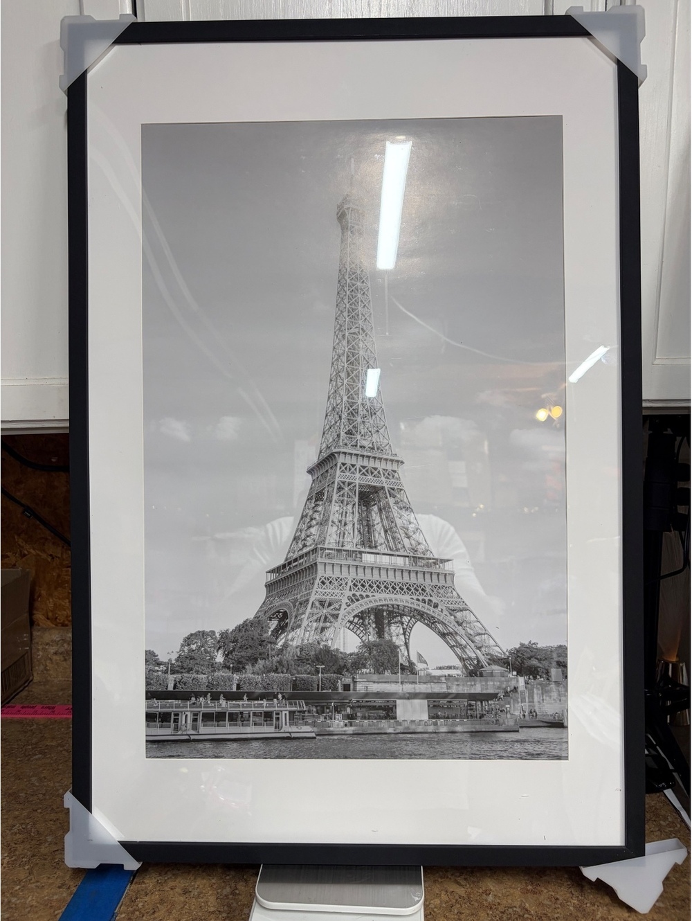 UPSIMPLE Black Framed Wall Art Picture with Glass and Hanging Hardware